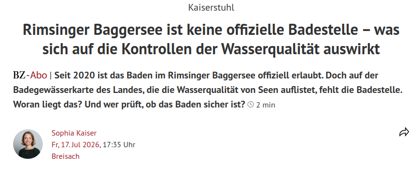 Keine Badestelle